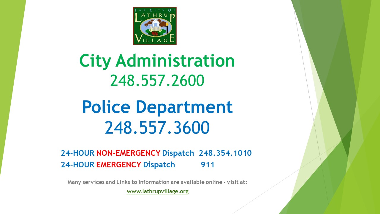 City Administration Offices -main numbers